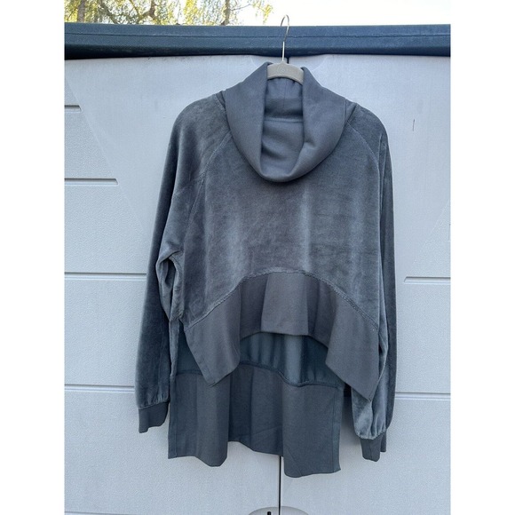 Free People Movement Cowl Neck High Low Last Chance Pullover Sweatshirt Gray XS - Picture 5 of 14